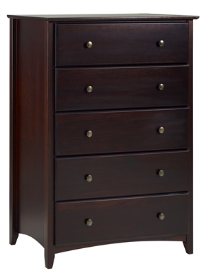 Camaflexi Shaker Style 5 Drawer Chest - Cappuccino Finish