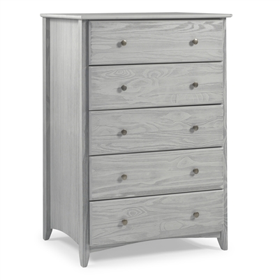 Camaflexi Shaker Style 5 Drawer Chest - Weathered Grey Finish