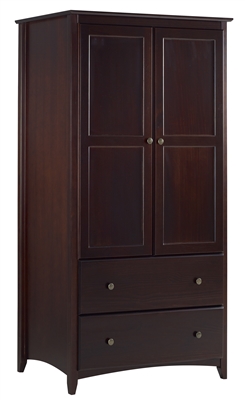 Camaflexi Shaker Style Wardrobe 2 Doors/2 Drawers - Cappuccino Finish