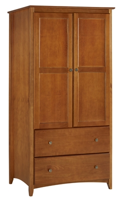 Camaflexi Shaker Style Wardrobe 2 Doors/2 Drawers - Cherry Finish