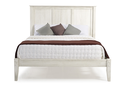 Camaflexi Shaker Style Panel Full Size Platform Bed - Weathered White Finish