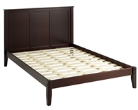 Camaflexi Shaker Style Panel Queen Size Platform Bed - Cappuccino Finish
