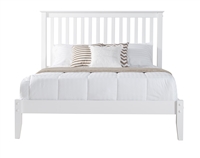 Shaker Style Mission Queen Size Platform Bed - White Finish