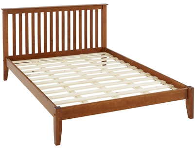 Shaker Style Mission Queen Size Platform Bed - Cherry Finish