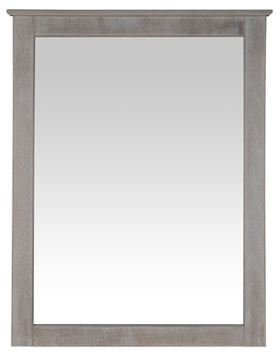 Camaflexi Shaker Style Mirror for 6 Drawer Dresser - Weathered White Finish
