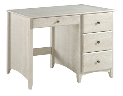 Camaflexi Shaker Style Writing Desk - 4 Drawers - Weathered White Finish