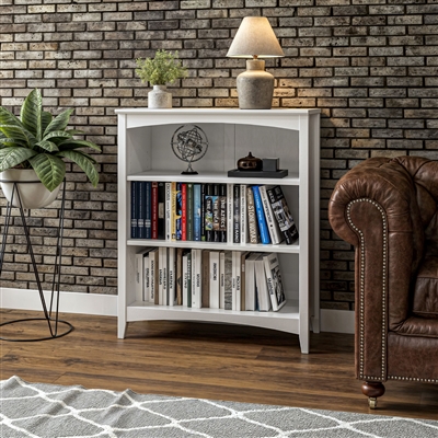 Shaker Style Bookcase - 36"H - White Finish