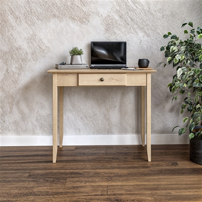 Shaker Desk with One Drawer - Light Oak Finish