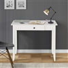 Shaker Desk with One Drawer - White Finish