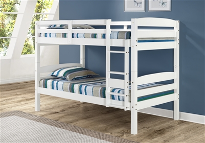 Tribeca Bunk Bed Twin over Twin - White Finish