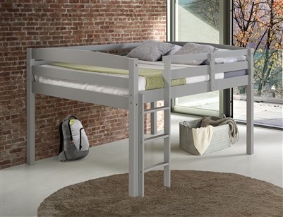 Tribeca Twin Size Junior Loft Bed - Grey Finish