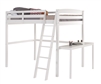 Tribeca Twin High Loft Bed with Desk White