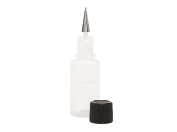 Jacquard bottle henna applicator bottles in both 1/2 oz and 1 ounce sizes.  All 3 sizes jaq metal tips for applying henna paste for henna tattoos.