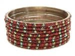 Prism Collection: Dark Burgundy Red Indian GLASS Bracelets Build-A-Bangle 2.10 ML