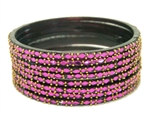 Vivid purple glass bangles from our Prism Collection.