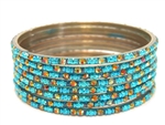 Light turquoise blue glass bangles from our Prism Collection.
