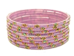 Lavender purple glass bangles from our Prism Collection.