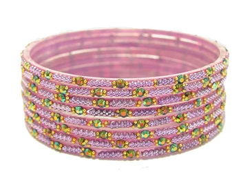 Lavender purple glass bangles from our Prism Collection.