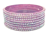 Lavender purple glass bangles from our Prism Collection.