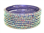 Royal blue glass bangles from our Prism Collection.