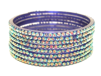 Royal blue glass bangles from our Prism Collection.