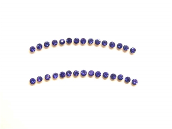 Sparkling blue crystals in a gold base for the eye lid, eyeliner bindi.