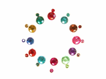 Sparkling rainbow gems with real crystals.