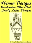 Beautiful henna designs inspired by lotus flowers in this mehndi design ebook.