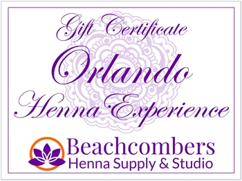 Henna Tattoo Gift Certificate in Orlando Florida