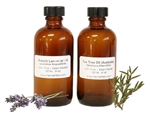 Bulk tea tree and lavender essential oils for mehndi henna paste. Two 4 ounce bottles for 8 ounces total.