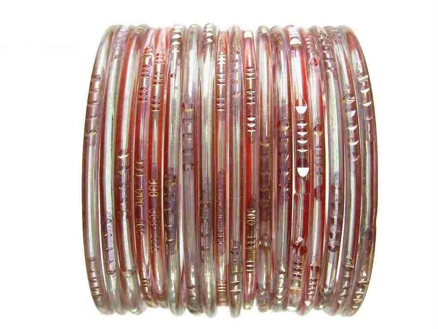 Transparent Indian Glass Bangles Bracelet Sets
