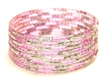 Silver Glitter Lavender Indian GLASS Bangles Sari Bracelets Build-A-Bangle 2.6