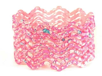 Zig Zag Hot Pink Indian GLASS Bracelets Build-A-Bangle XL 2.12