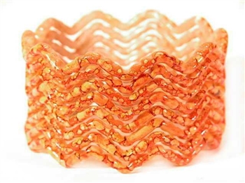Zig Zag Orange Indian GLASS Bracelets Build-A-Bangle XL 2.12