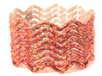 Zig Zag Red Indian GLASS Bracelets Build-A-Bangle XL 2.12