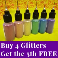 Buy 4 glitter poof bottles, get the 5th bottle free.