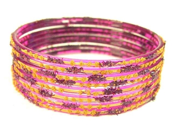 Purple Indian GLASS Bracelets Build-A-Bangle S 2.6