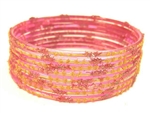 Pink Indian GLASS Bracelets Build-A-Bangle S 2.6