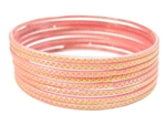 Stamped Pink Indian GLASS Bracelets Build-A-Bangle XL 2.12