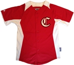 Red Majestic Pro Style Cool Base Batting Practice Jersey