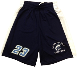 Wicking Mesh Navy Game Shorts Adult