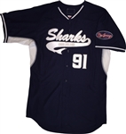 Authentic Long Island Sharks Majestic Cool Base Jersey