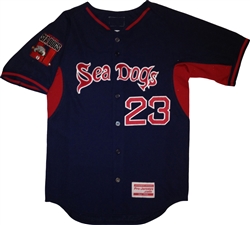 Authentic Long Island Sea Dogs Majestic Cool Base BP Jersey