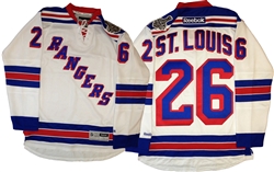 Official 2014 Stanley Cup Reebok Premier NYR  #26 St.Louis Away White Jersey