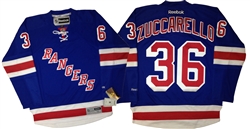 Official Reebok Premier New York Rangers #36 Mats Zuccarello Home Blue Jersey