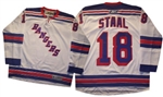 Official Reebok Premier New York Rangers #18 Marc Staal Away White Jersey