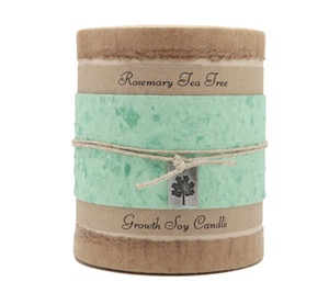 Boutique Growth Soy Candle Rosemary Tea Tree