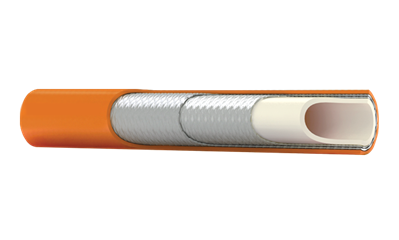 SAE 100R18 Orange Low Friction Cover Thermoplastic Hydraulic Hose - Non-Conductive