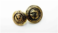 Blazer Button 103 - 2 Sizes (Golden with Black Finish) - in Pack