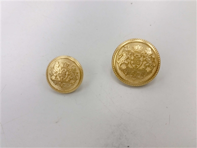 Blazer Button 107 - 2 Sizes (Golden Shiny Finish) - in Pack